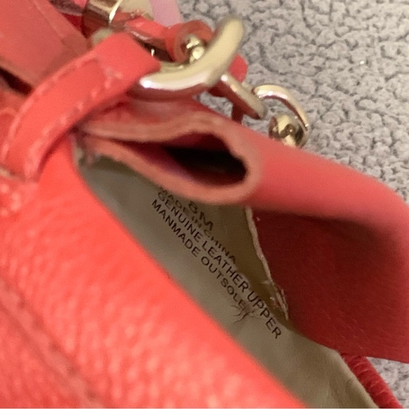 Talbots nautical red pebbled leather tassel loafers driving flats moccasins 8 - Picture 9 of 9